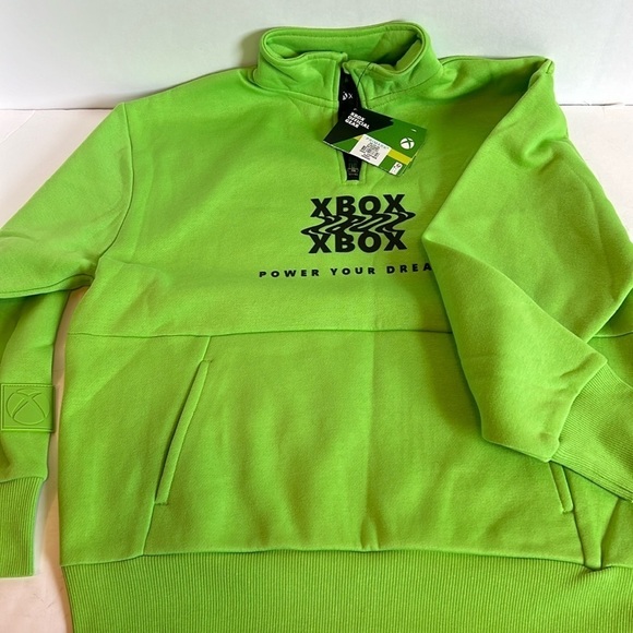 X BOX PlayStation’s Official Gear Green 1/4 zip Sweatshirt Youth 9-10 YRS - Picture 1 of 7